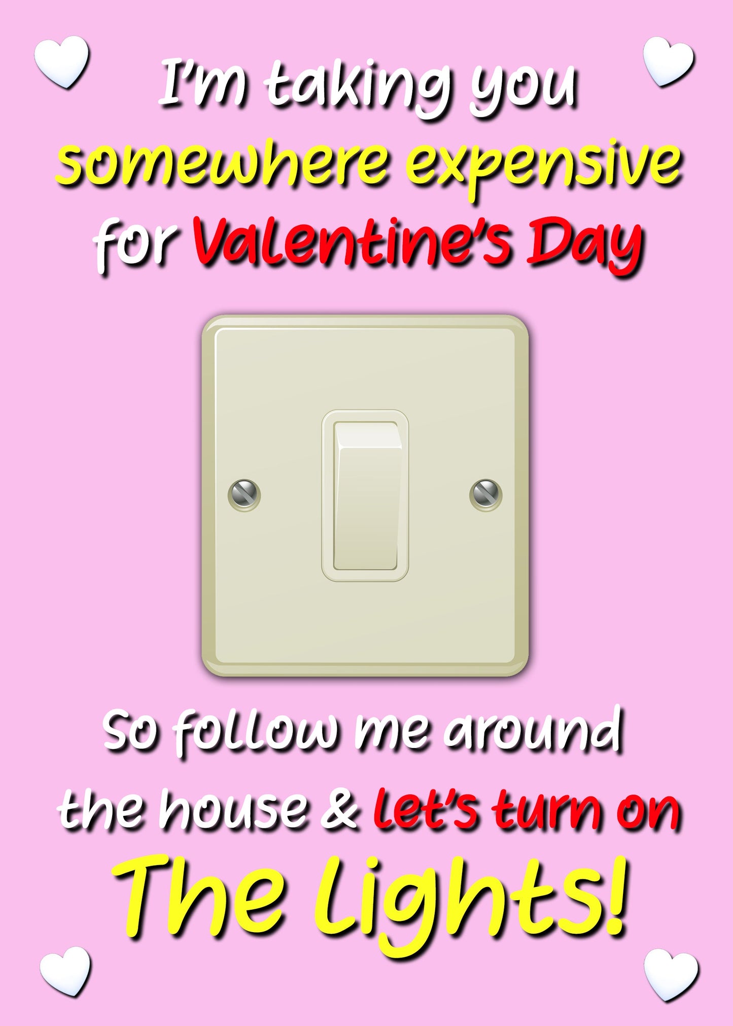 Let's Turn On The Lights Valentine's Day Cards