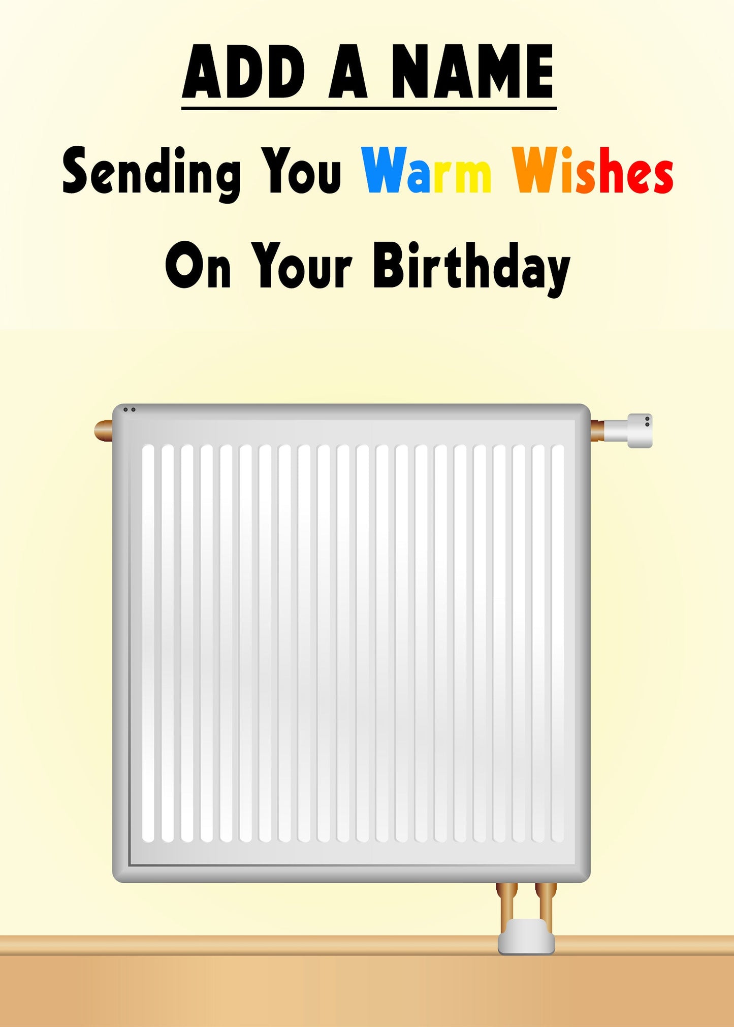 Warm Wishes Personalised Birthday Card