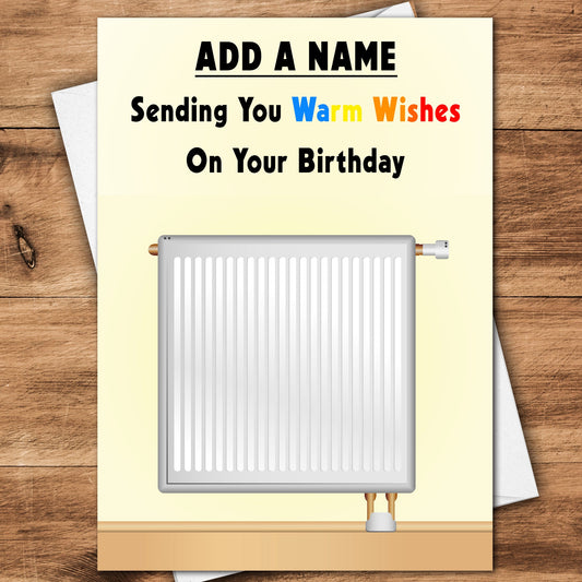 Warm Wishes Personalised Birthday Card