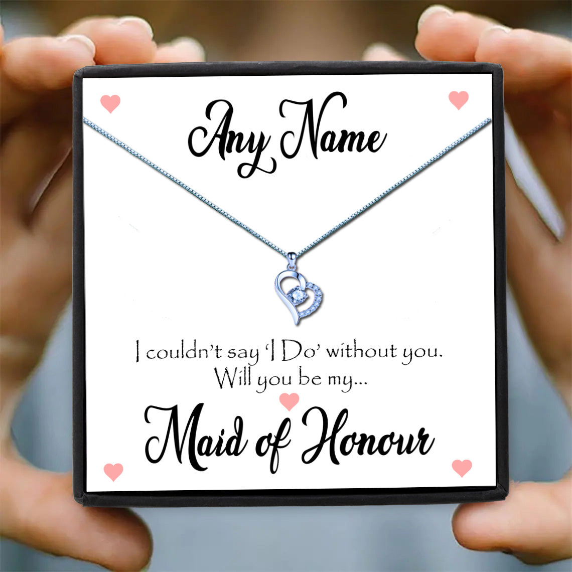 Will You Be My Maid of Honour Message Necklaces