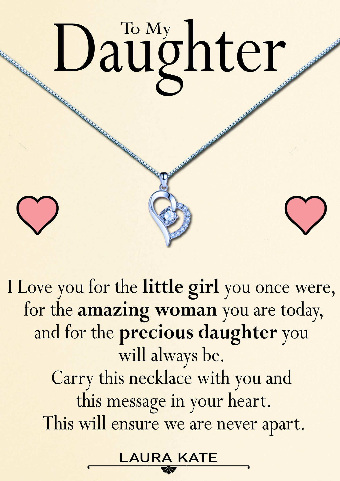 Daughter Heart Necklaces