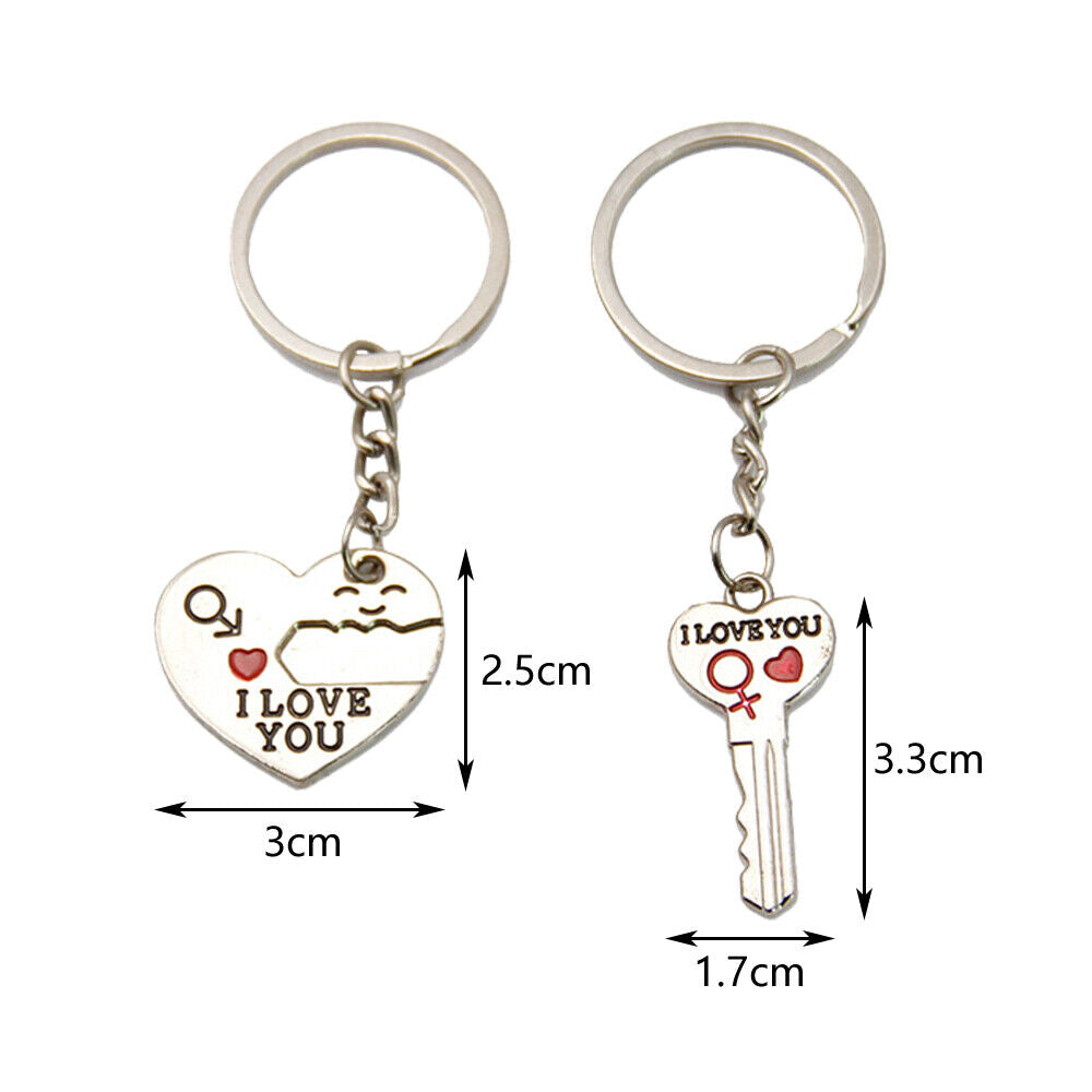 I Love You His & Hers Keyrings and Personalised Soulmate Card