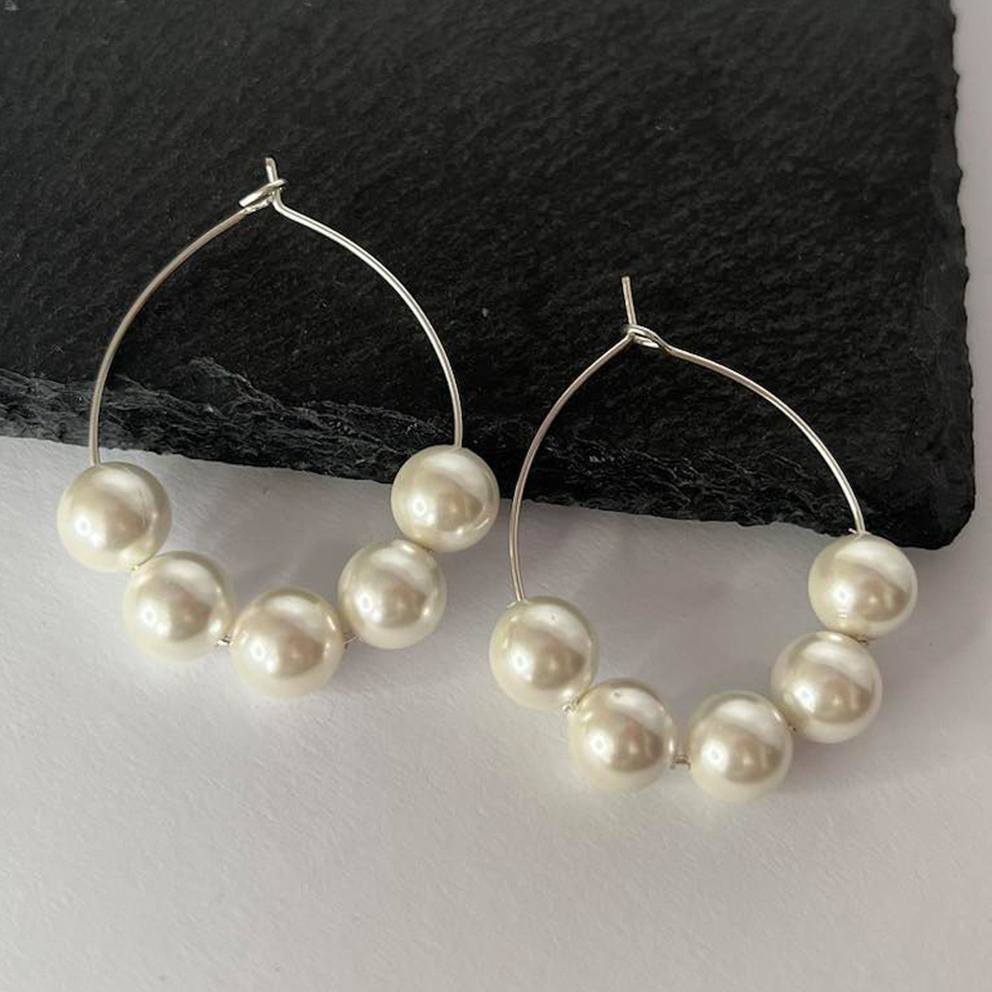 Pearl Hoop Earrings