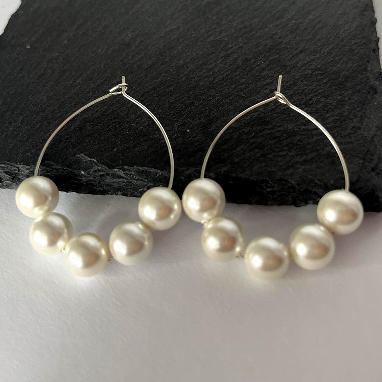 Pearl Hoop Earrings