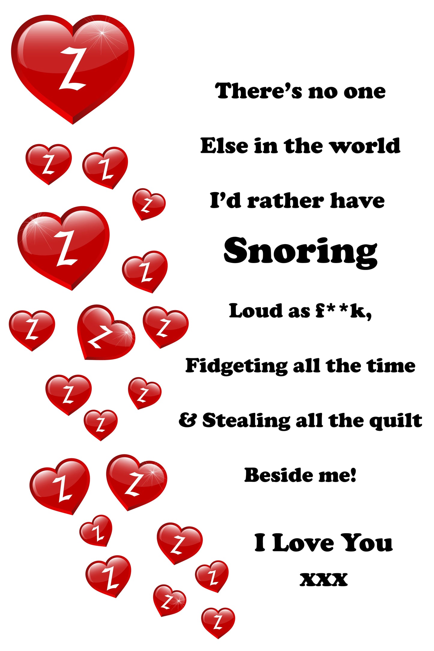 Funny Snoring Anniversary Card