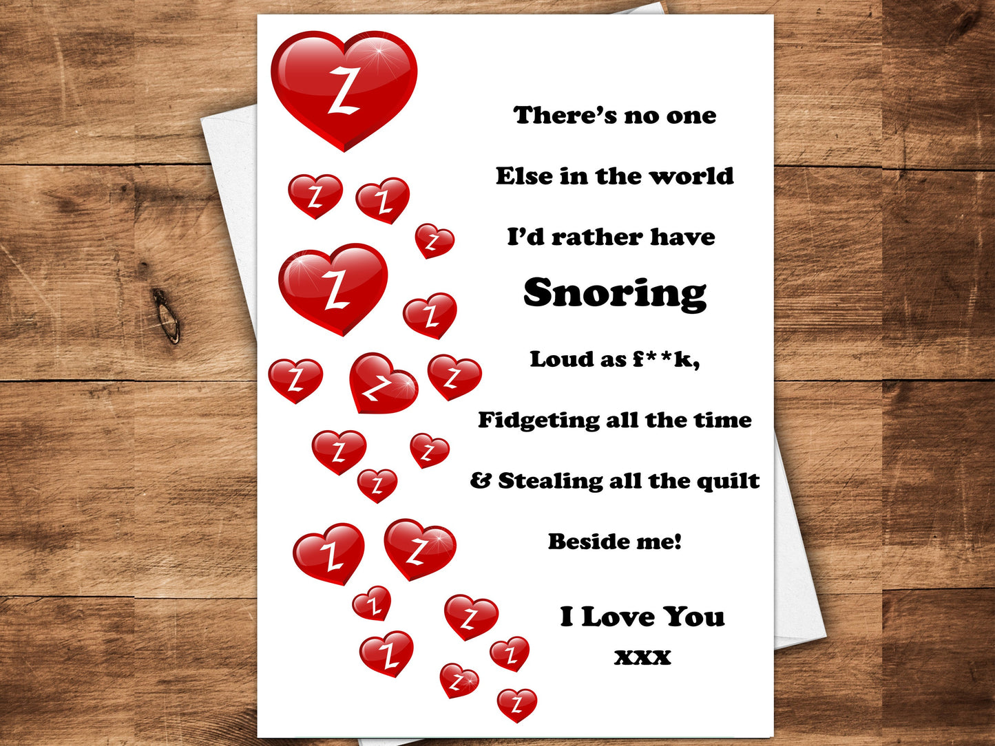 Funny Snoring Anniversary Card